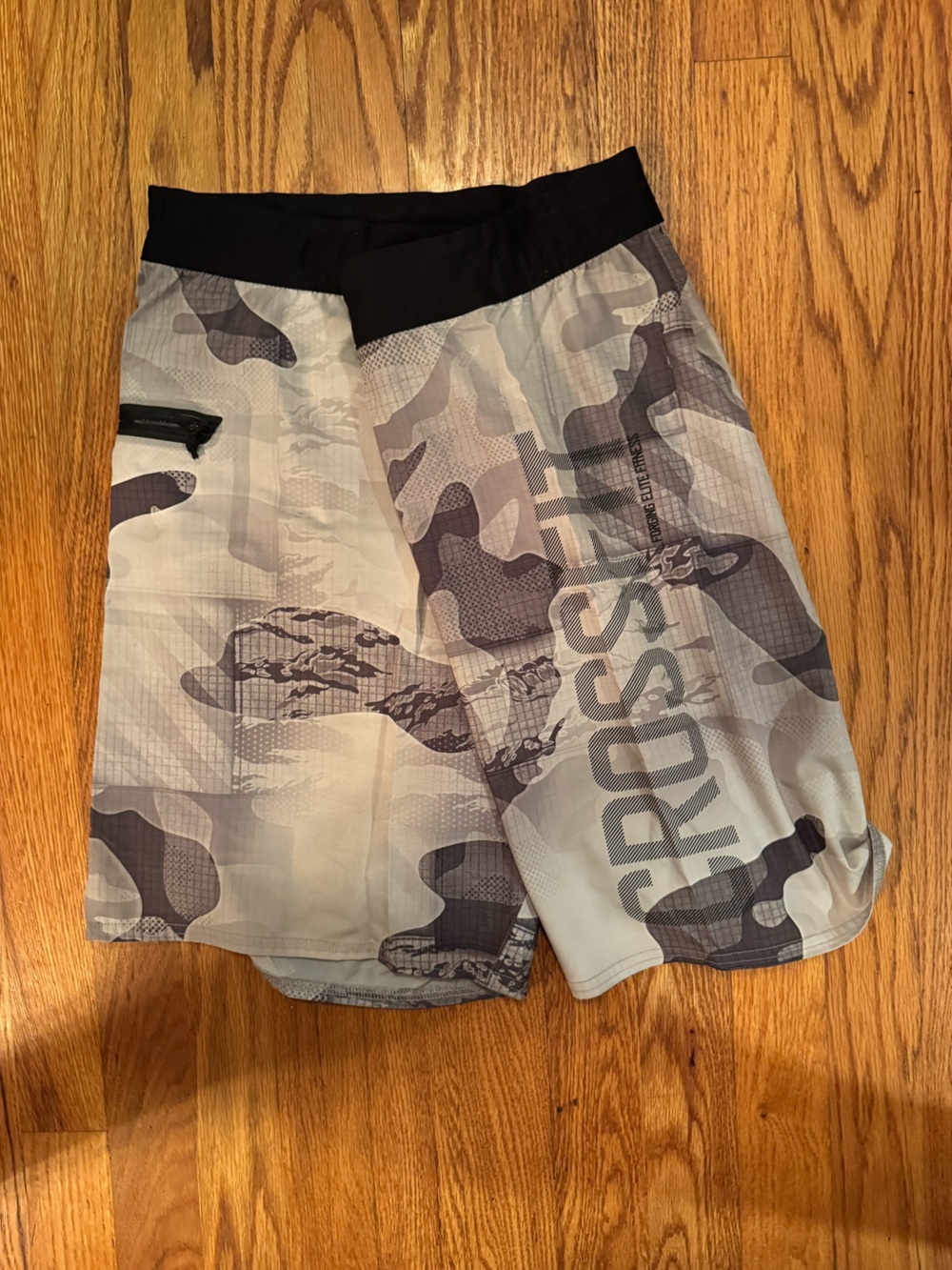 Reebok Black and Light Gray CrossFit Shorts